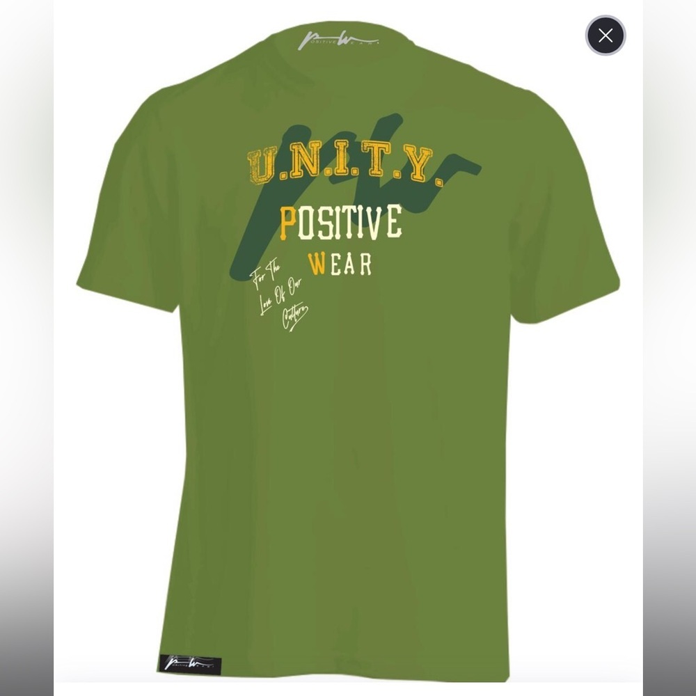 Positive Wear Mens Green Unity T-Shirt Designer